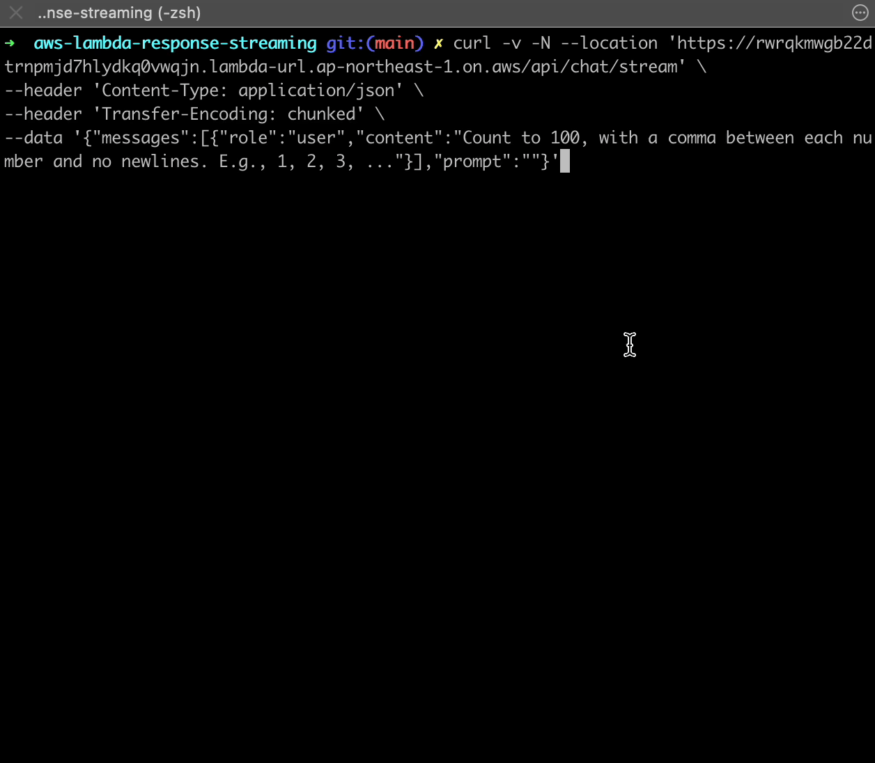 Streaming response demo